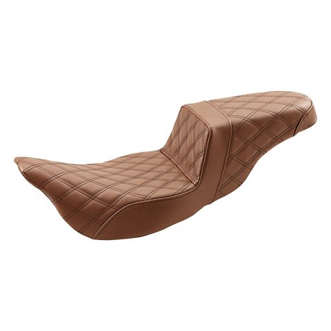 Saddlemen Step-Up LS Lattice Stitch Seat For Harley Touring 2008-2025 Full Lattice Stitch LS / Brown... [Open Box]