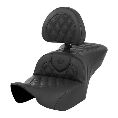 Saddlemen Roadsofa LS Lattice Stitch 2-Up Seat For Harley FLHX / FLTRX 2023-2026 Black Stitch / Extended Reach ... [Previously Installed]