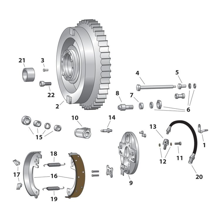 V-Twin Mfg. Hydraulic Rear Brake Axle For Harley FL 1958-1966 [Previously Installed]
