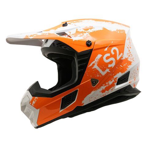 LS2 Coz Hyde Helmet Orange/White / XL [Open Box]