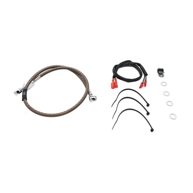 V-Twin Mfg. Stainless Steel Rear Bake Hose For Harley XLH883 1987-1999