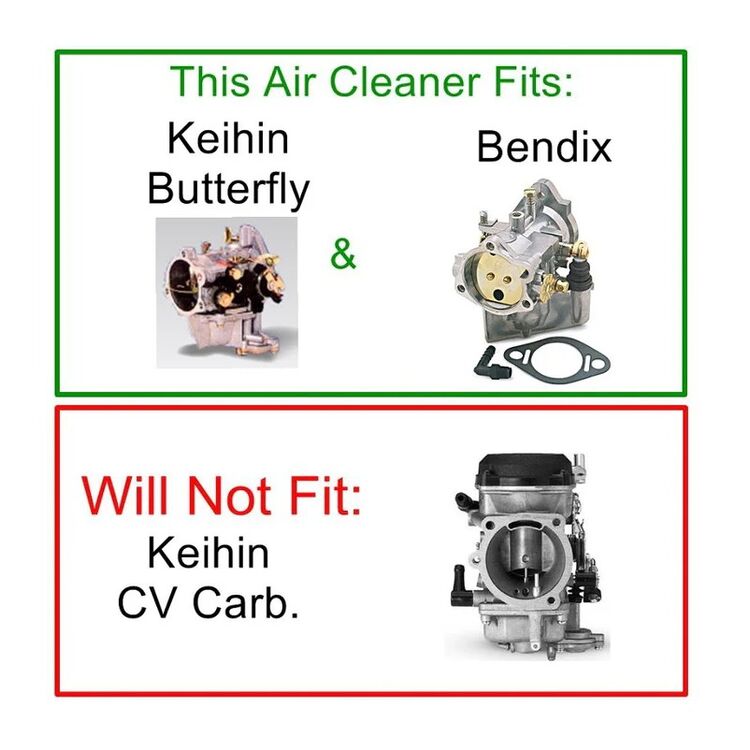 TC Bros Louvered Air Cleaner Kit For Bendix Zenith / Keihin Butterfly Carb Louvered / Chrome [Previously Installed]