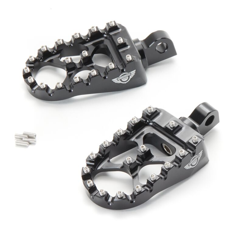 Milwaukee Twins MX Style Pegs For Harley Black [Blemished - Very Good]