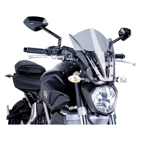 Puig Touring Naked New Generation Windscreen Yamaha FZ-07 2015-2017 Light Smoke [Blemished - Very Good]