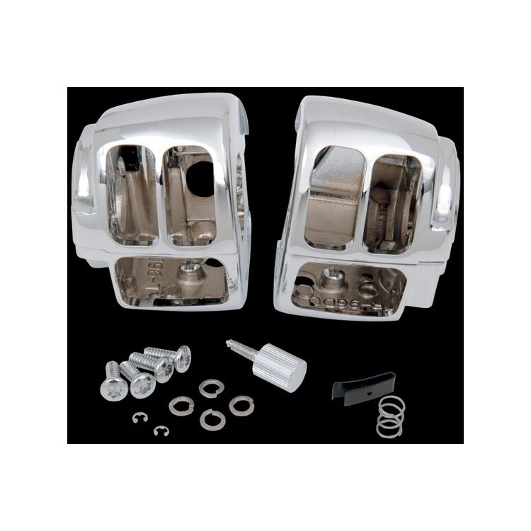 Milwaukee Twins Switch Housing Set For Harley 1996-2017 Chrome [Open Box]