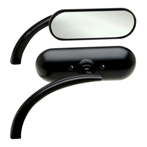 Arlen Ness Mini Oval Micro Mirror Right / Black [Open Box]