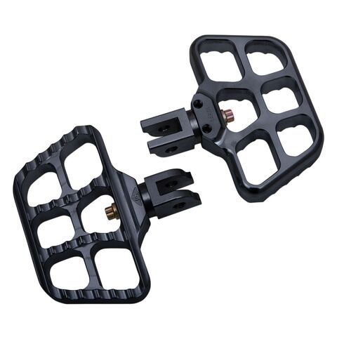 Joker Machine Serrated Mini Rider Floorboards For Harley Softail 2018-2026 Black [Previously Installed]