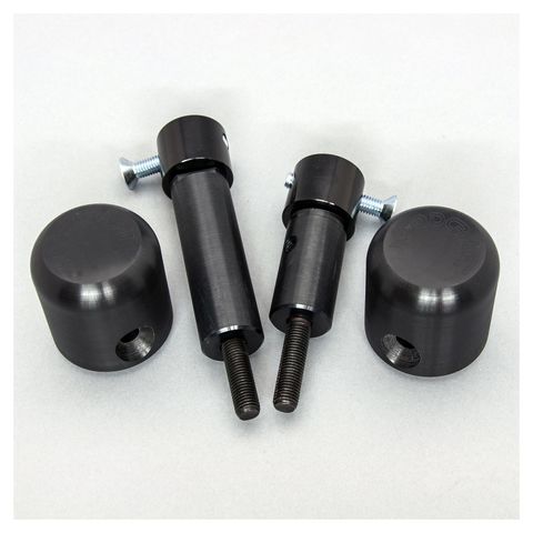 Woodcraft Frame Slider Kit Kawasaki Ninja 400 / Z400 / Ninja 500 / Z500 2018-2026 Cut Kit / Black [Blemished - Good]