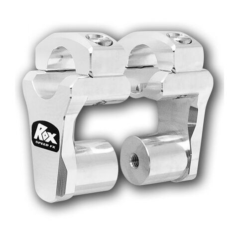 Rox 2" Pivot Risers for 1 1/8" Handlebars Machine Finished Aluminum [Open Box]