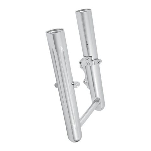 Arlen Ness Deep Cut Hot Legs Fork Lower Set For Harley Touring 2014-2025 Dual Disc / Chrome [Previously Installed]