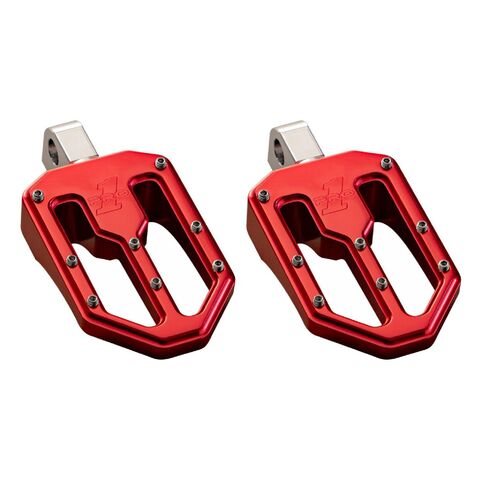 Pro-One Moto V1 Billet Foot Pegs For Harley Red [Open Box]