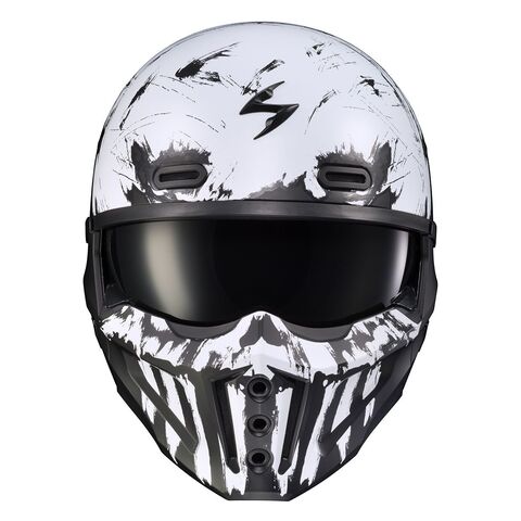 Scorpion EXO Covert X Marauder Helmet Black/White / LG [Open Box]