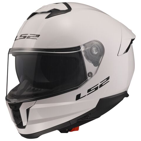 LS2 Stream II Solid Helmet Gloss White / MD [Open Box]