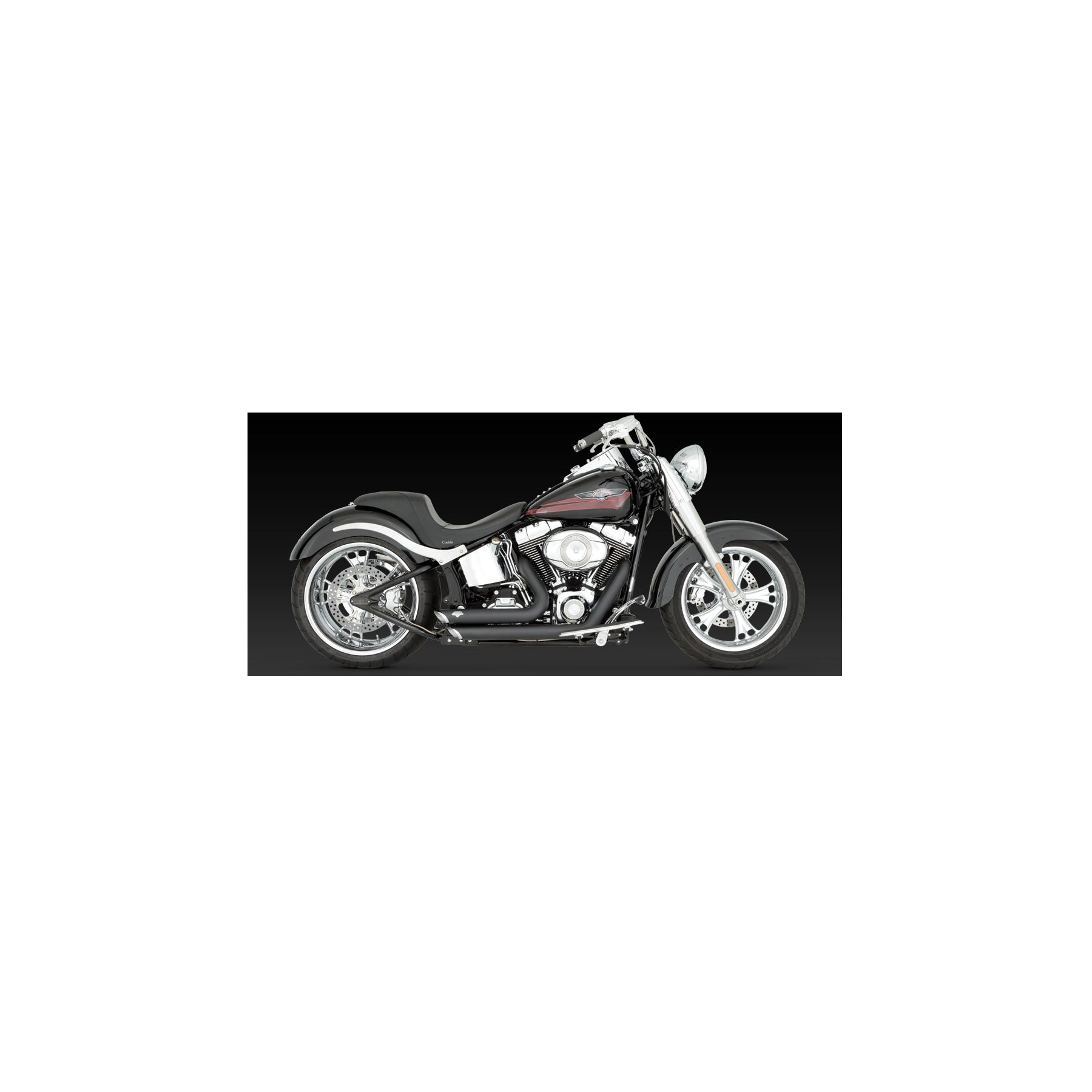 Vance & Hines PCX Shortshots Staggered Exhaust For Harley Softail 1986