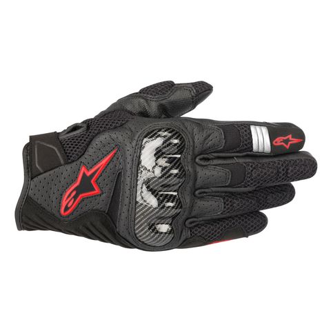 Alpinestars SMX-1 Air v2 Gloves LG / Black/Fluo Red [Blemished - Good]