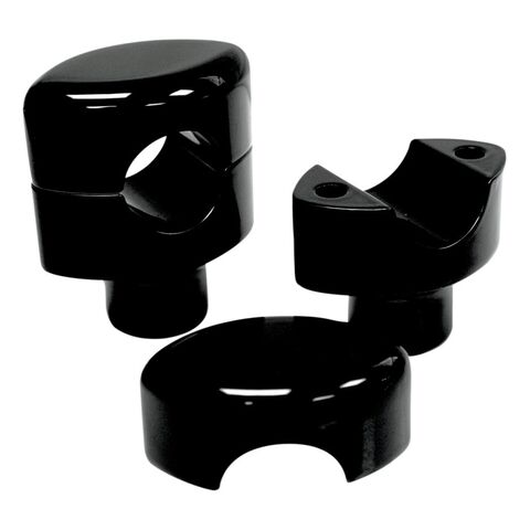 LA Choppers Smooth Handlebar Risers For Harley With 1 1/4" Bars 1-1/2" / Black [Open Box]