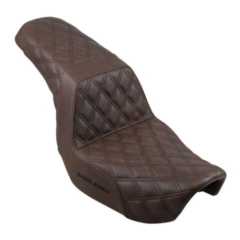 Saddlemen Step-Up LS Lattice Stitch Seat For Harley Dyna 2006-2017 Black / Full Lattice Stitch LS [Open Box]