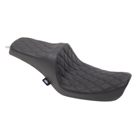 Drag Specialties Predator III Seat For Harley Dyna 1996-2003 Double Diamond / Black Stitch [Open Box]