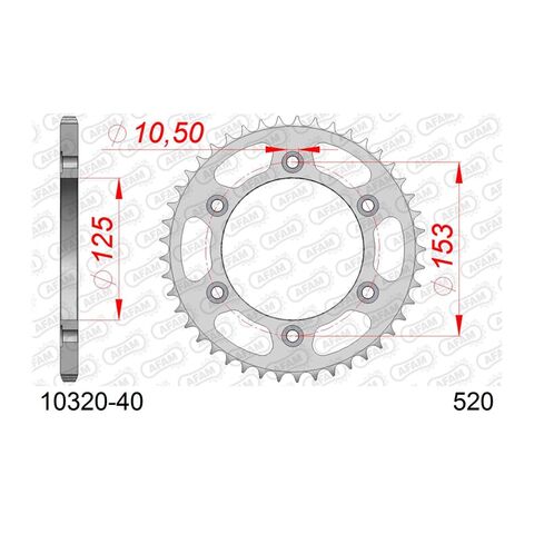 AFAM Standard Rear Steel Sprocket Honda XR600R 1990
