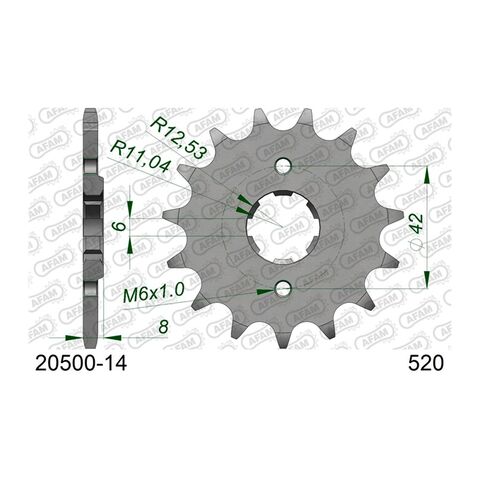 AFAM Standard Front Sprocket Honda 250cc-600cc