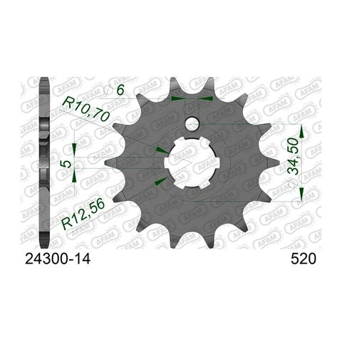 AFAM Standard Front Sprocket Kawasaki KLX250