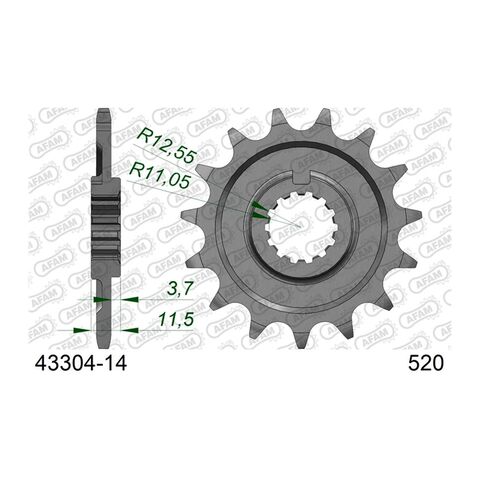 AFAM Standard Front Sprocket Sherco 450cc-500cc